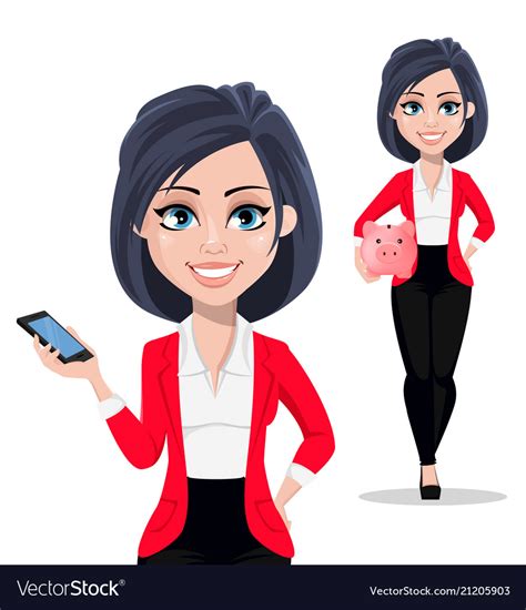 Business Woman Manager Banker Royalty Free Vector Image