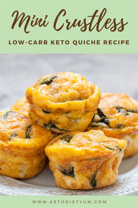 Keto Mini Crust Less Quiches Recipe Crustless Quiche Keto Recipes