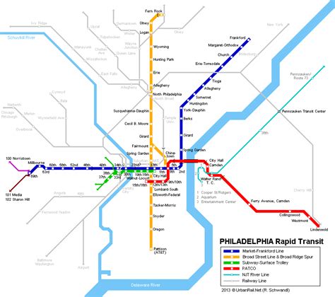 Philly Subways Metro Map Subway Map Philadelphia Map