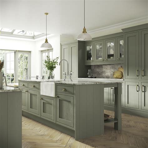 New England Atlantic Green Country Cottage Kitchen Classic Kitchen