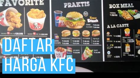 Harga paket kfc bucket terbaru 2021. Daftar Harga Menu Kentucky Fried Chicken Indonesia ...
