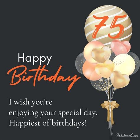 Beautiful Happy 75th Birthday Images And Funny Wish Cards