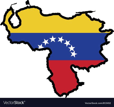 Map In Colors Of Venezuela Royalty Free Vector Image