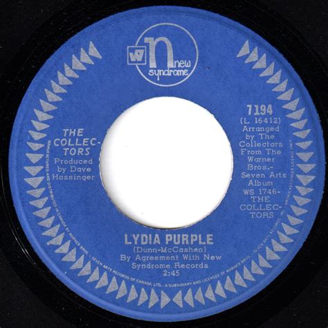 Lydia Purple By The Collectors 1968 Hit Song Vancouver Pop Music