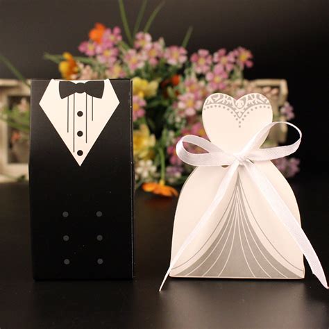 50pcs Elegant Candy Box For Wedding Sweet Bag Wedding Favors T For
