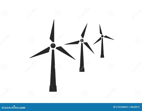 Wind Farm Icon Wind Turbines Eco Friendly Renewable And Alternative