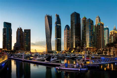 Dubai United Arab Emirates February 14 2019 Dubai Marina Modern