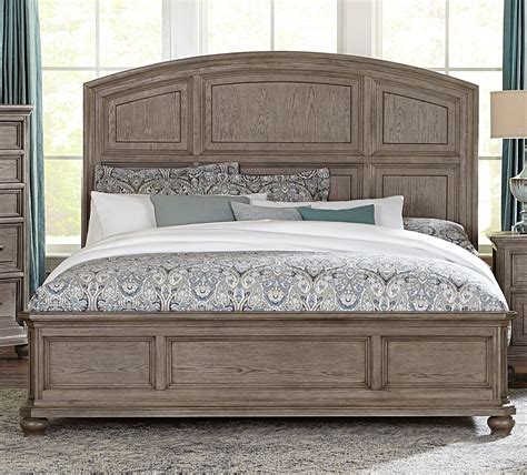 Traditional Gray Oak 6 Piece King Bedroom Set Lavonia Rc Willey