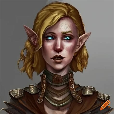 Digital Art Of A Blond Half Elf Character