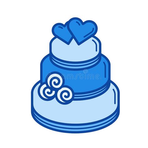 Blue Wedding Cake Clipart Bride