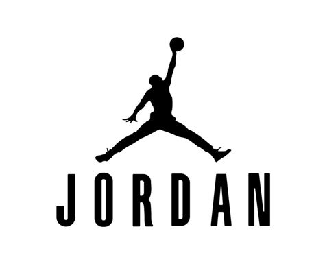 Jordan Brand Logo Symbol With Name Black Design Clothes Sportwear