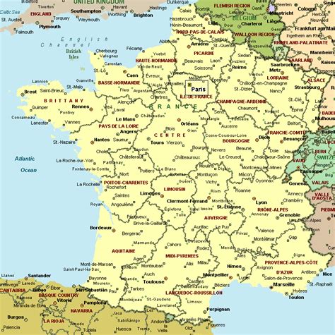 Mapa De Francia Con Regiones
