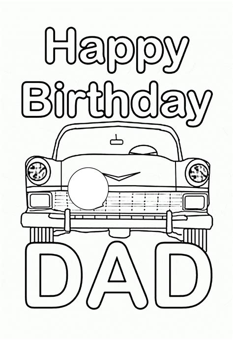 Happy Birthday Dad Coloring Pages 2 Educative Printable