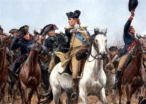 George Washington Leading The Continental Army American Revolution
