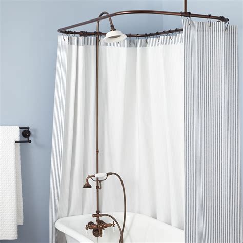 Its annual home design trends survey found that more than 60% of homeowners preferred a stall shower without a tub in. Clawfoot Tub Solid Brass Shower Conversion Kit with Hand ...
