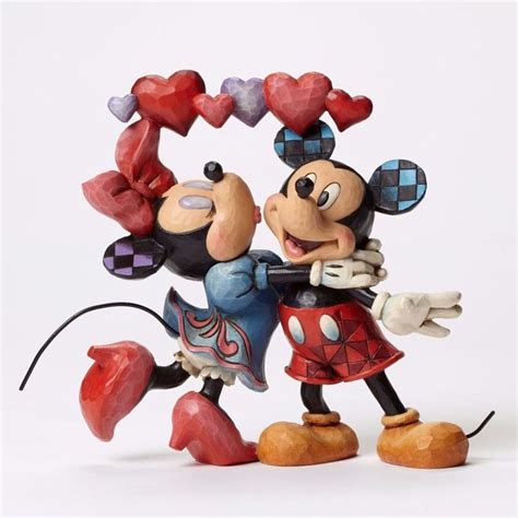 Jim Shore Disney Traditions Mickey And Minnie Mouse W Hearts Romantic