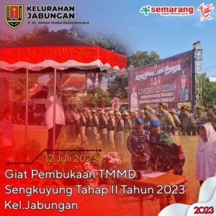 Pembukaan TMMD Sengkuyung Tahap II Tahun 2023 Di Kelurahan Jabungan