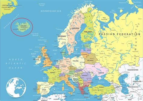 Mapa De Europa ¿dónde Está Islandia