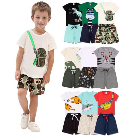 Kit Sortido Pe As De Roupas Infantil Menino Camisetas