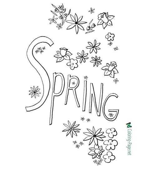 The daffodil flower is the first visible sign of spring. Spring Coloring Pages