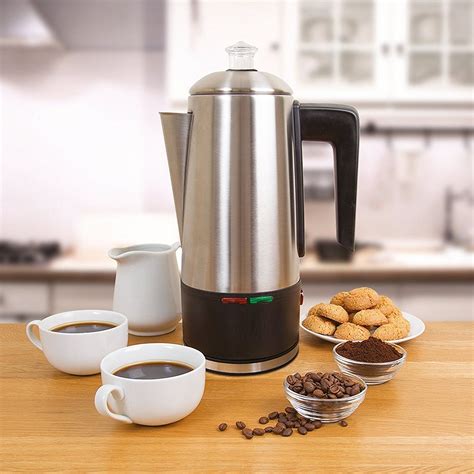 Cordless Electric Coffee Percolator Maker Machine Pot 15l 12cup