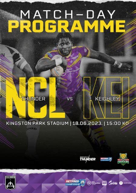 Newcastle Thunder Vs Keighley Cougars Programme