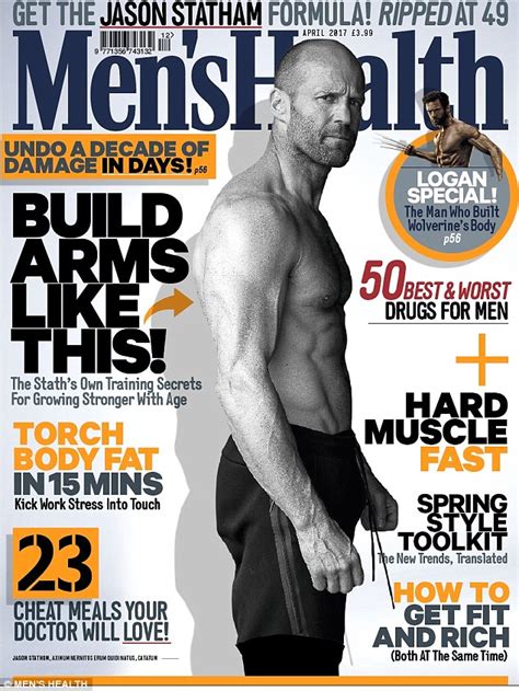 Jason Statham 49 Shows Off Muscles In Men S Health Shoot Daily Mail Online