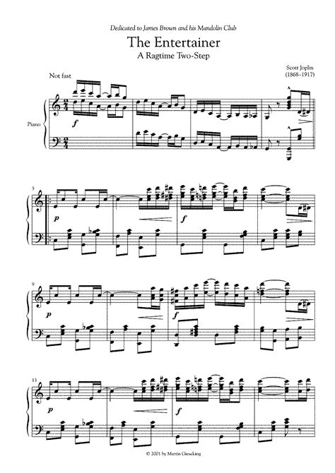 Virtual sheet music this item includes: The Entertainer (Joplin, Scott) - IMSLP: Free Sheet Music PDF Download