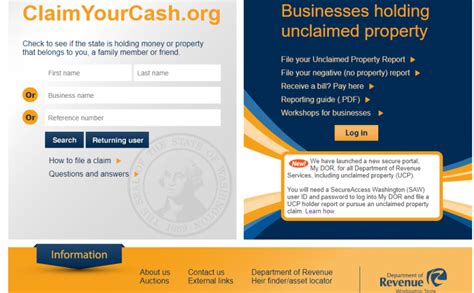 Office of the state comptroller office of unclaimed funds 110 state street Washington Unclaimed Money (2020 Guide) | Unclaimedmoneyfinder.org