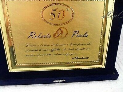 Trova una vasta selezione di bomboniera 50 anni matrimonio a prezzi vantaggiosi su ebay. TARGA RICORDO 50° ANNIVERSARIO DI MATRIMONIO NOZZE D'ORO STAMPA PERSONALIZZATA | eBay