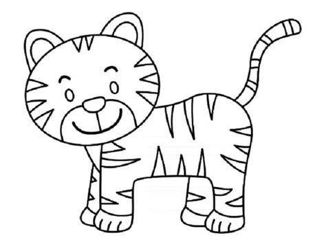 10 Contoh Sketsa Harimau Mudah Dan Simple Broonet