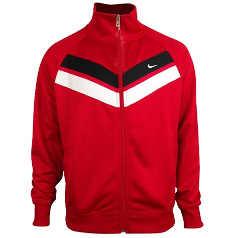 Mens Boys Nike Retro Red Polyester Vintage Track Suit Top Sports Poly