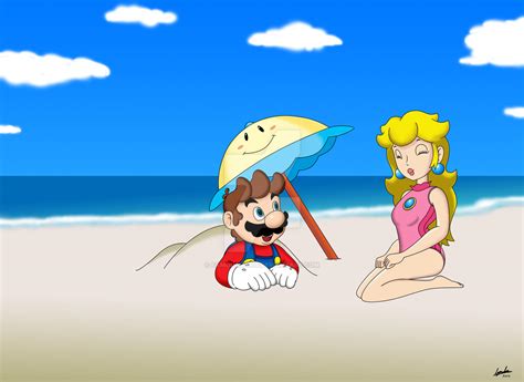 Mario And Peach At The Beach By Famousmari5 On Deviantart