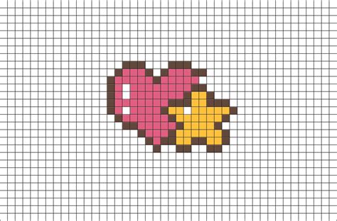 Heart And Star Pixel Art Brik