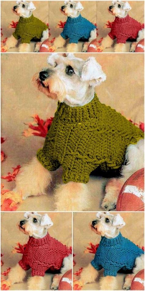 25 Easy And Quick Free Crochet Dog Sweater Patterns