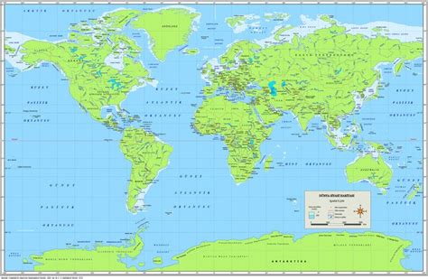 The World Map With All Countries And Their Major Cities On It S Borders