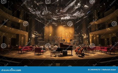A Photo Of An Event Venue Theater With Orchestra Pit Stock Illustration