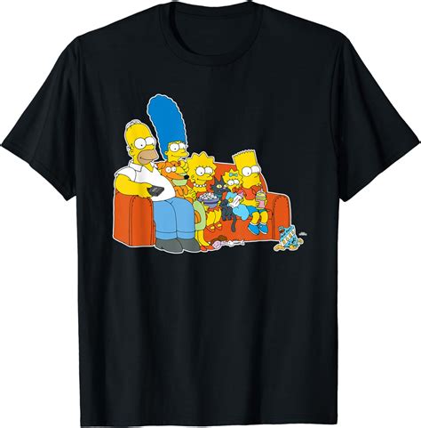 The Simpsons Homer Marge Maggie Bart Lisa Simpson Couch T Shirt Amazon