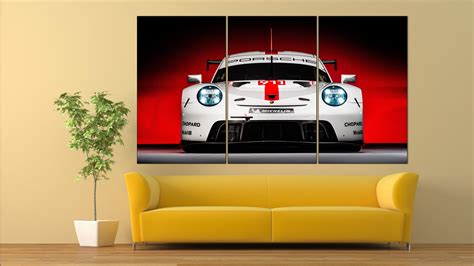 Porsche 911 Rsr Poster Wall Art Porsche 911 Garage Wall Etsy