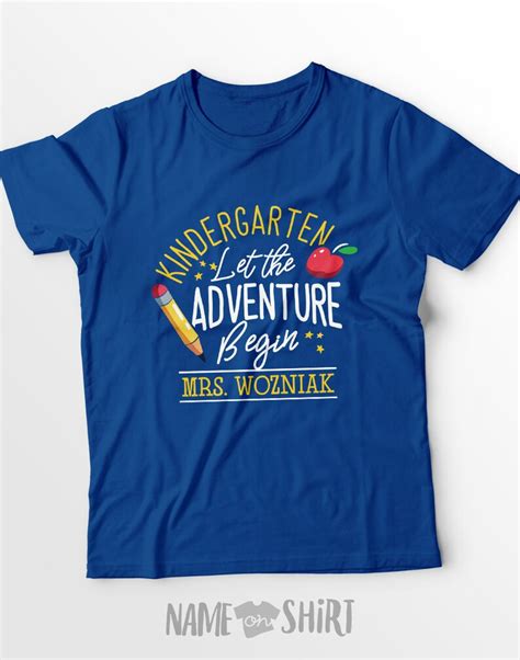 Kindergarten Let The Adventure Begin Kinder Shirt Teacher Etsy