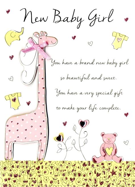 New Baby Girl Congratulations Greeting Card Second Nature Just To Say Cards EBay