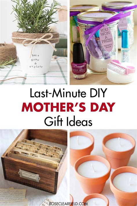 A Round Up Of Quick Diy Mothers Day Ts Perfect For Last Minute