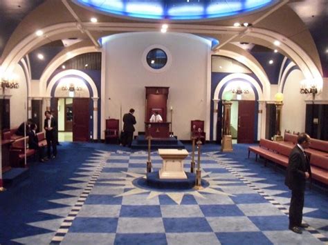 In freemasonry the term lodge has at least three meanings. The Main Lodge Room as seen from the Master's Chair of the ...