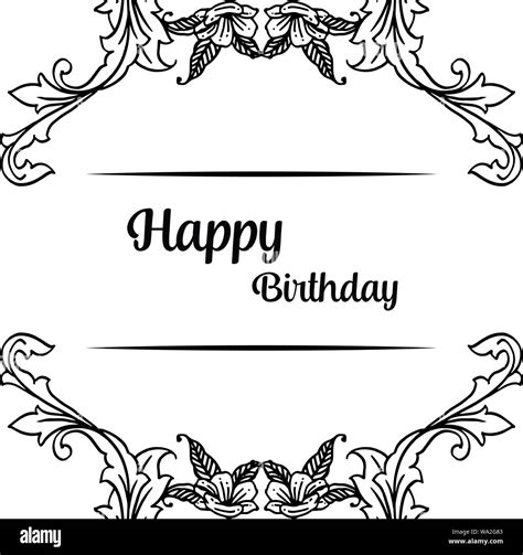 Happy Birthday Background Template Of Greeting Card Invitation Card