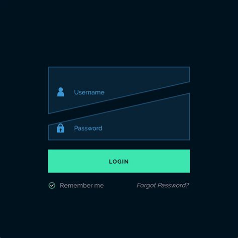 Dark Login Template Ui Design Vector Download Free Vector Art Stock