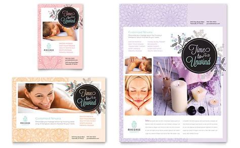 Flyer And Ad Template Designs For A Spa By Medical Brochure Brochure Design
