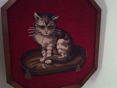 Needlepoint Cat | Cats, Needlepoint, Animals