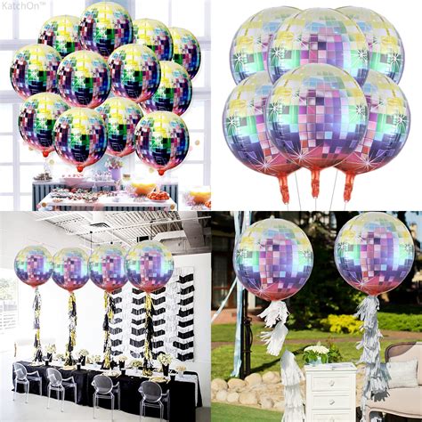 12 Pack 22 Inch Disco Ball Balloons Disco Party Decorationsdisco