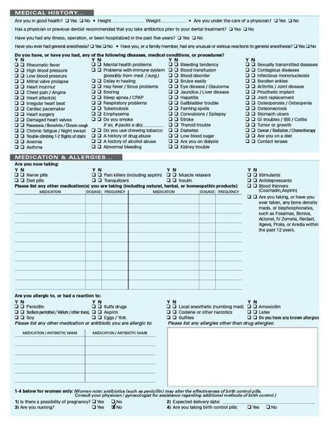 Remarkable Patient Medical History Form Template Ideas Excel For Free Printable Personal