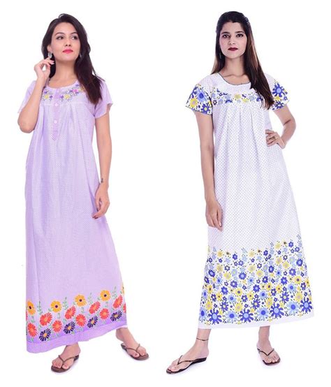 Buy Apratim Cotton Nighty And Night Gowns Multi Color Online At Best Prices In India Snapdeal